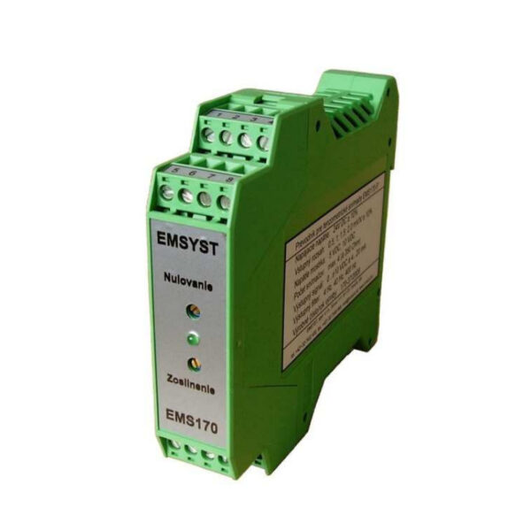 EMSYST EMS170 Condicionador de sinal para até 4 sensores de força, célula de carga, sensor de pesagem, medidor de mancha