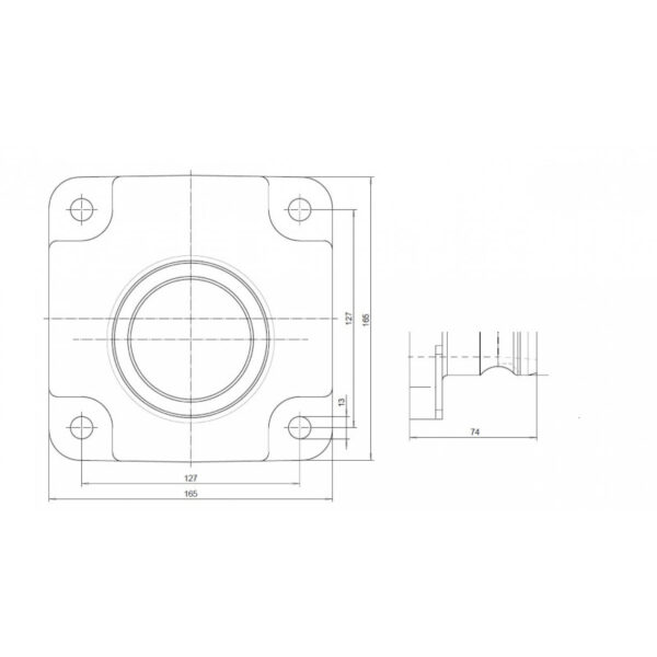 VALVULA DE BOLA BRIDA PV100 / TUBO 106MM DIAMETRO dibujo