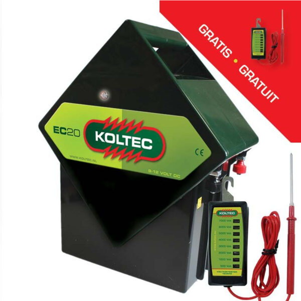 Koltec EC20 πανίσχυρη συσκευή ηλεκτρικού φράχτη με μπαταρία για όλες τις χρήσεις.