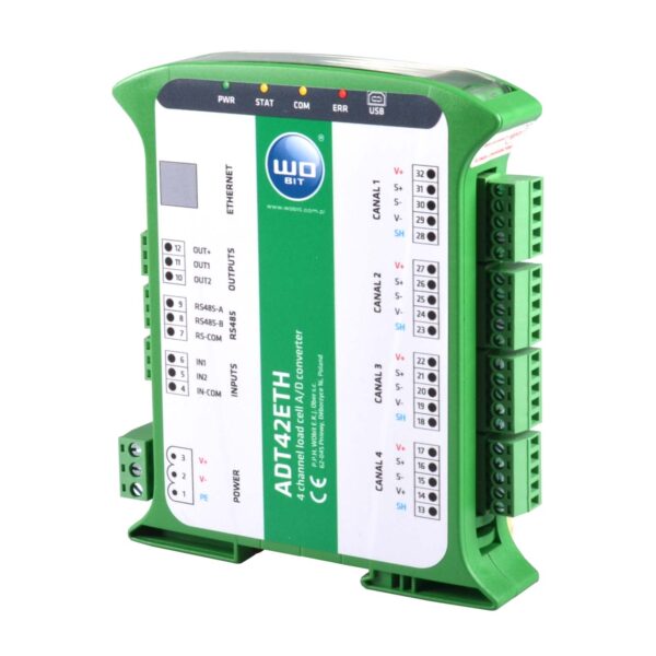 WObit ADT42-ETH Condicionador de sinal 4 strain gauges Ethernet