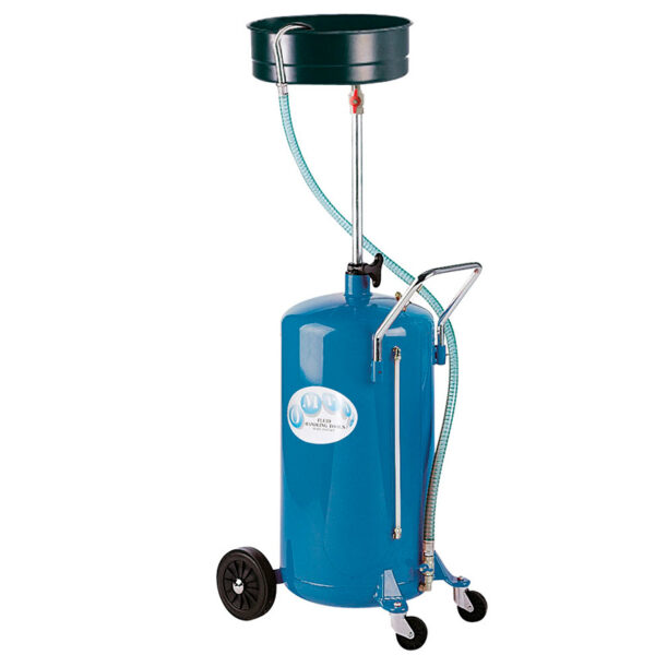 Escurridor de aceite usado móvil: 80L de capacidad, altura ajustable (1050-1600mm), adaptador de drenaje de corona opcional.