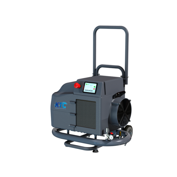 KTC Compack Special Air Trolley. Compressor de parafuso portátil com um depósito de ar de 2,5 litros e 270 litros por minuto a 10 bar de pressão